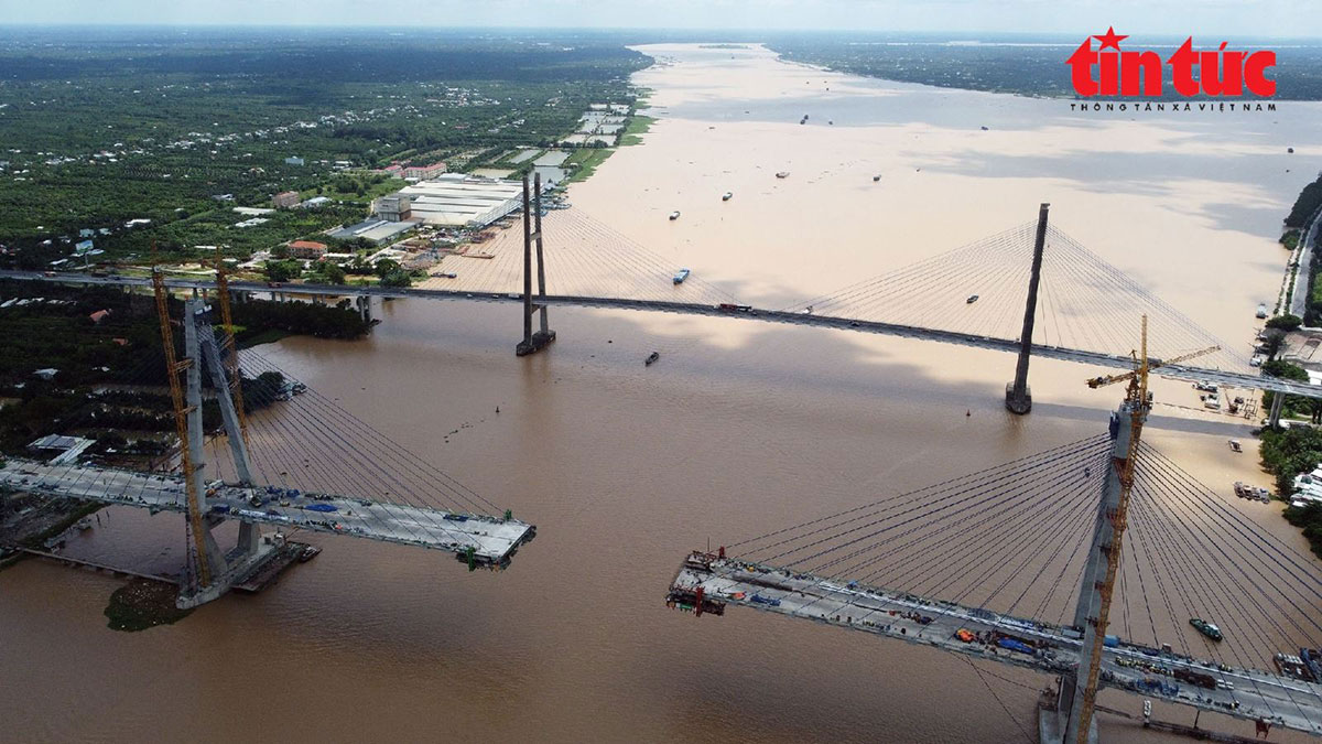 Cầu Mỹ Thuận 2 hợp long nhịp chính tháng 10, đảm bảo thông xe cuối năm