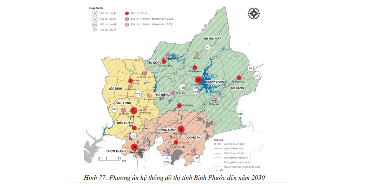 3 khu vực này của Bình Phước sẽ lên thành phố vào năm 2030